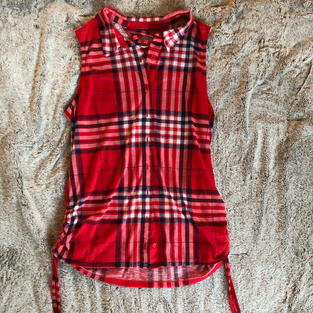 Red Plaid Top